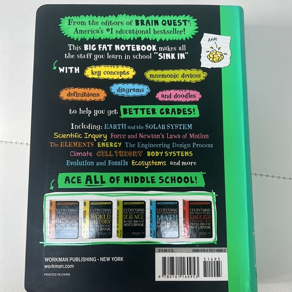Everything You Need to Ace SCIENCE in One Big Fat Notebook, NEW - Picture 2 of 6